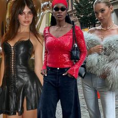 a collage of influencer and celebrity images wearing birthday outfits