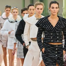 A photo of Chanel's finale at the spring summer 2025 show at the Grand Palais in Paris.